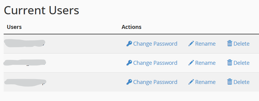 change password az adatbázishoz cPanel felületén